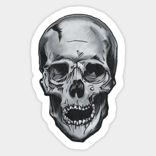 Down Skull Sticker